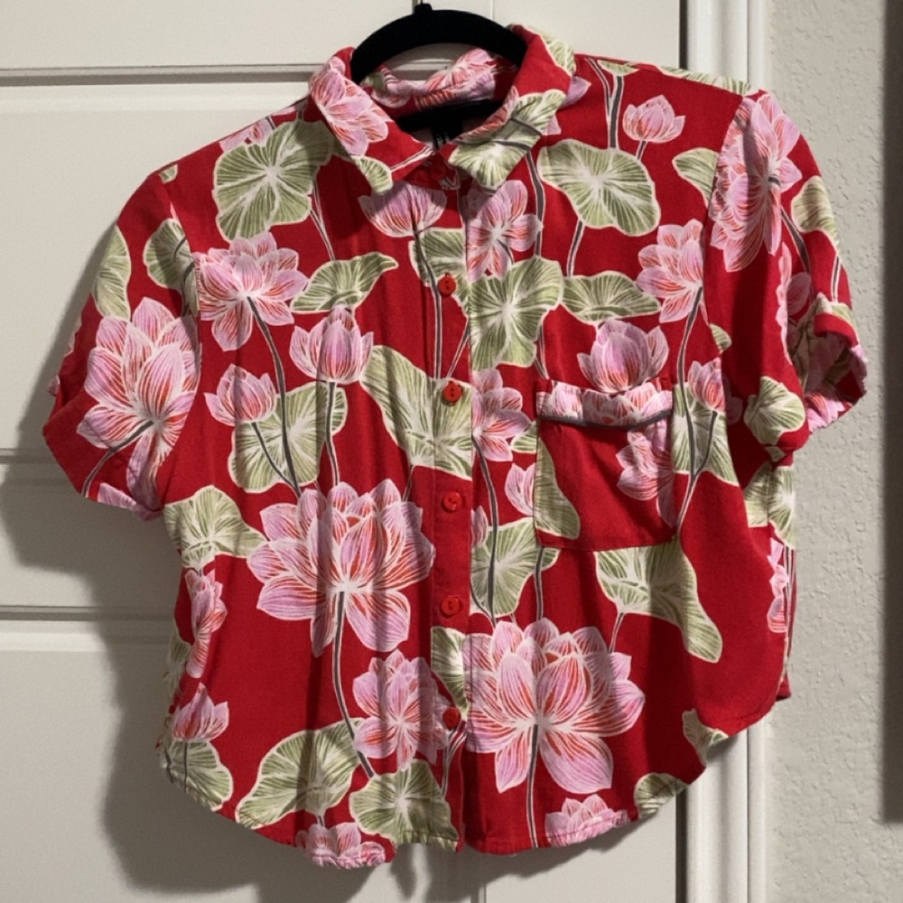 Tropical Button Up Shirt Size Medium (M)